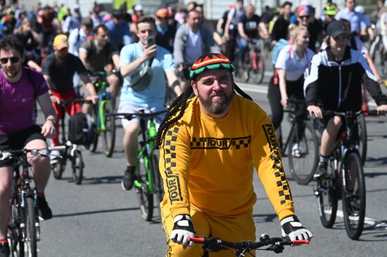 Russia Moscow Spring Bicycle Festival