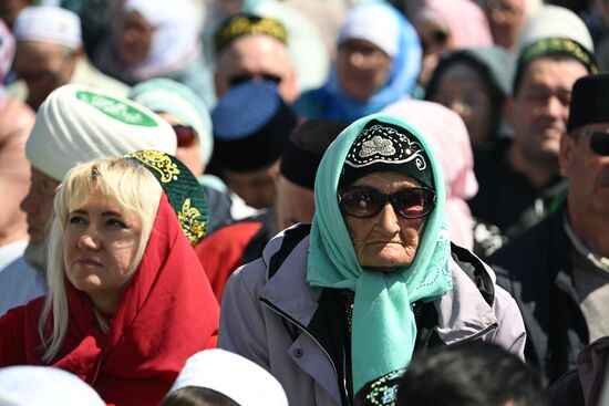 KAZANFORUM 2024. Festive events dedicated to the day of adoption of Islam by Volga Bulgaria “Izge Bolgar zhyeny." Photos can be used on terms listed in the media bank Forum section. Location: Russia, Republic of Tatarstan, Bolgar. Author: Maksim Bogodvid/Sputnik. KAZANFORUM 2024. Festive events dedicated to the day of adoption of Islam by Volga Bulgaria “Izge Bolgar zhyeny"