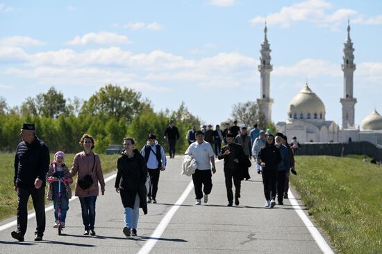KAZANFORUM 2024. Festive events dedicated to the day of adoption of Islam by Volga Bulgaria “Izge Bolgar zhyeny." Photos can be used on terms listed in the media bank Forum section. Location: Russia, Republic of Tatarstan, Bolgar. Author: Alexei Danichev/Sputnik. KAZANFORUM 2024. Festive events dedicated to the day of adoption of Islam by Volga Bulgaria “Izge Bolgar zhyeny"