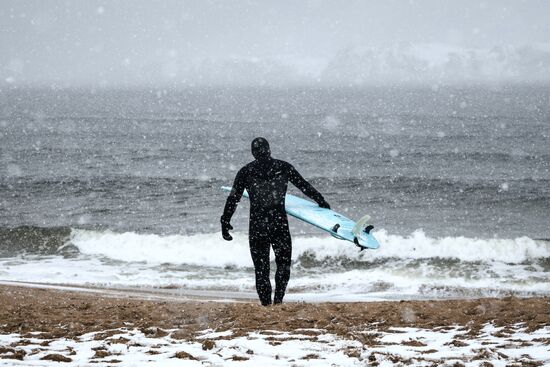 Russia Arctic Circle Surfing