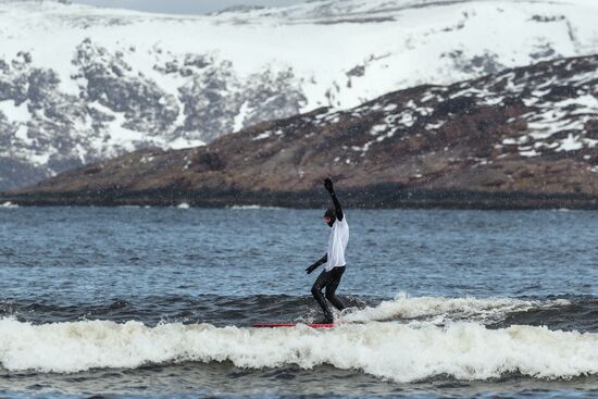 Russia Arctic Circle Surfing