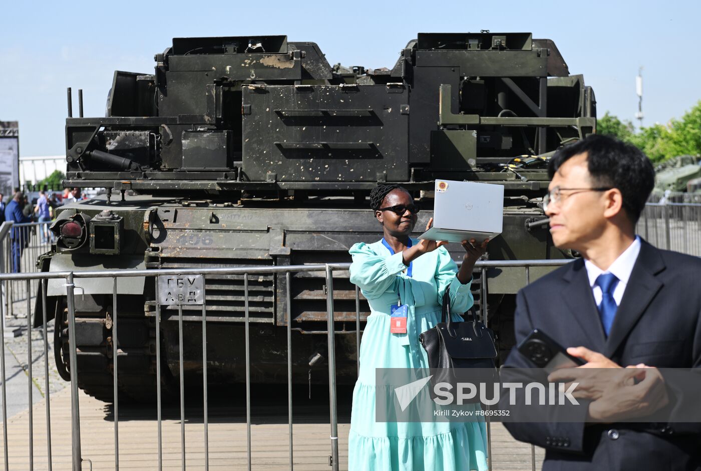 Russia Ukraine Captured Military Equipment Exhibition Diplomats