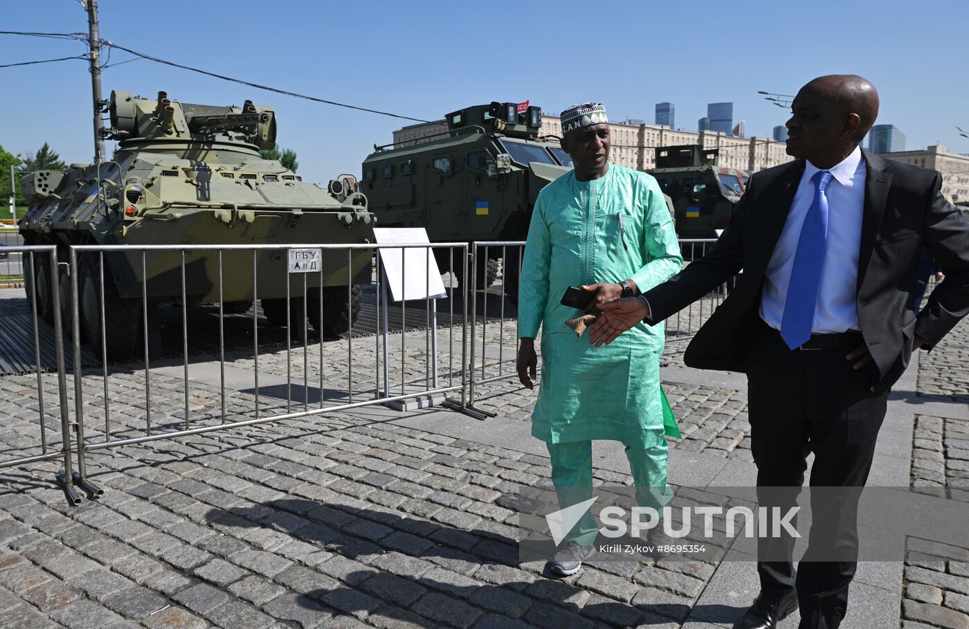 Russia Ukraine Captured Military Equipment Exhibition Diplomats