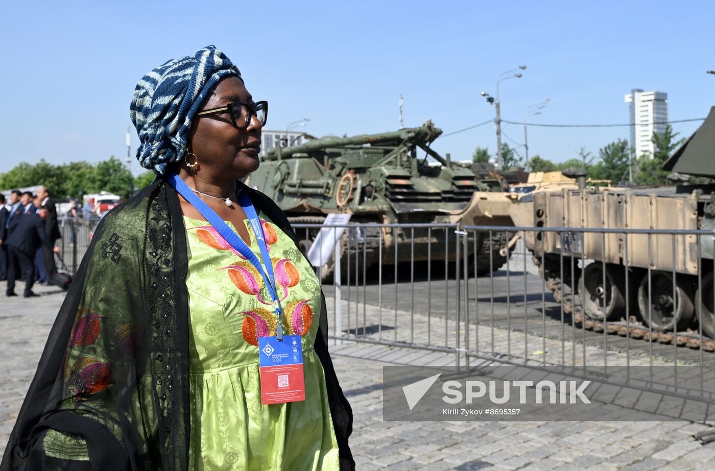 Russia Ukraine Captured Military Equipment Exhibition Diplomats