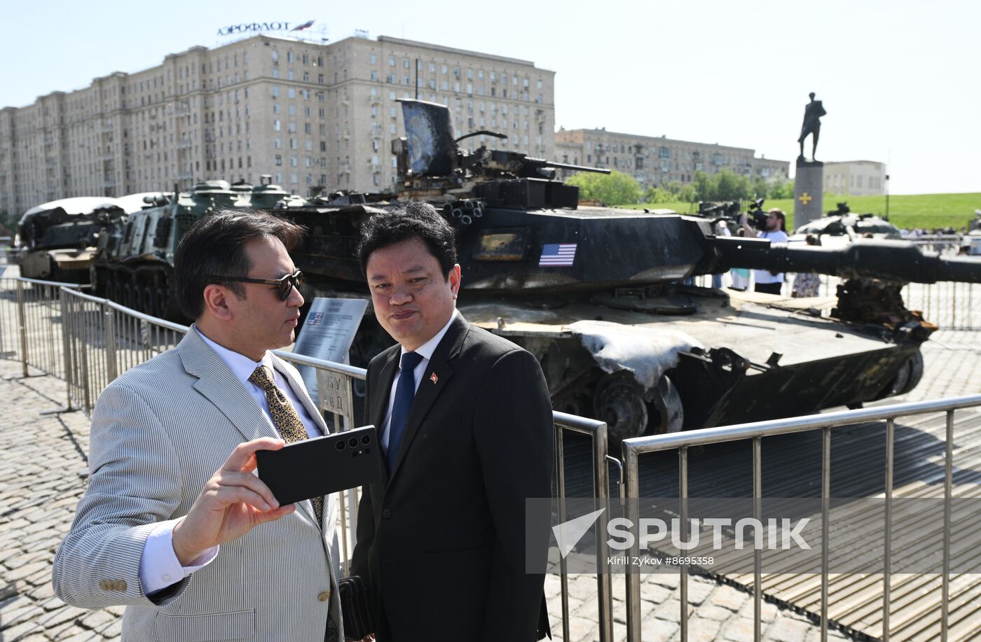 Russia Ukraine Captured Military Equipment Exhibition Diplomats