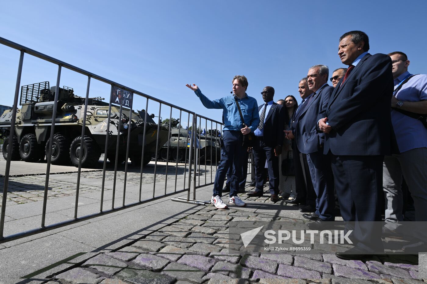 Russia Ukraine Captured Military Equipment Exhibition Diplomats