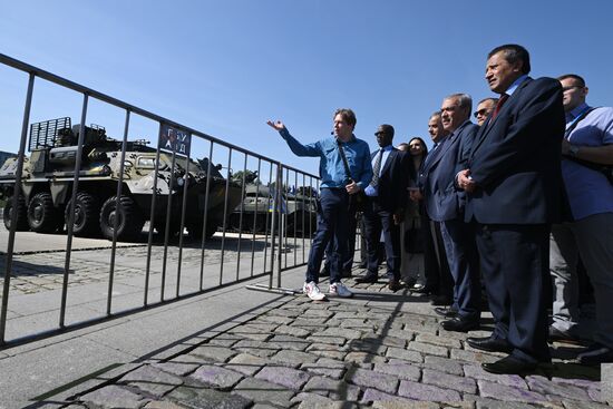 Russia Ukraine Captured Military Equipment Exhibition Diplomats