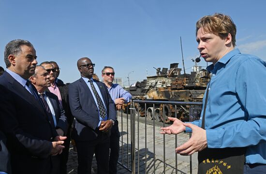 Russia Ukraine Captured Military Equipment Exhibition Diplomats
