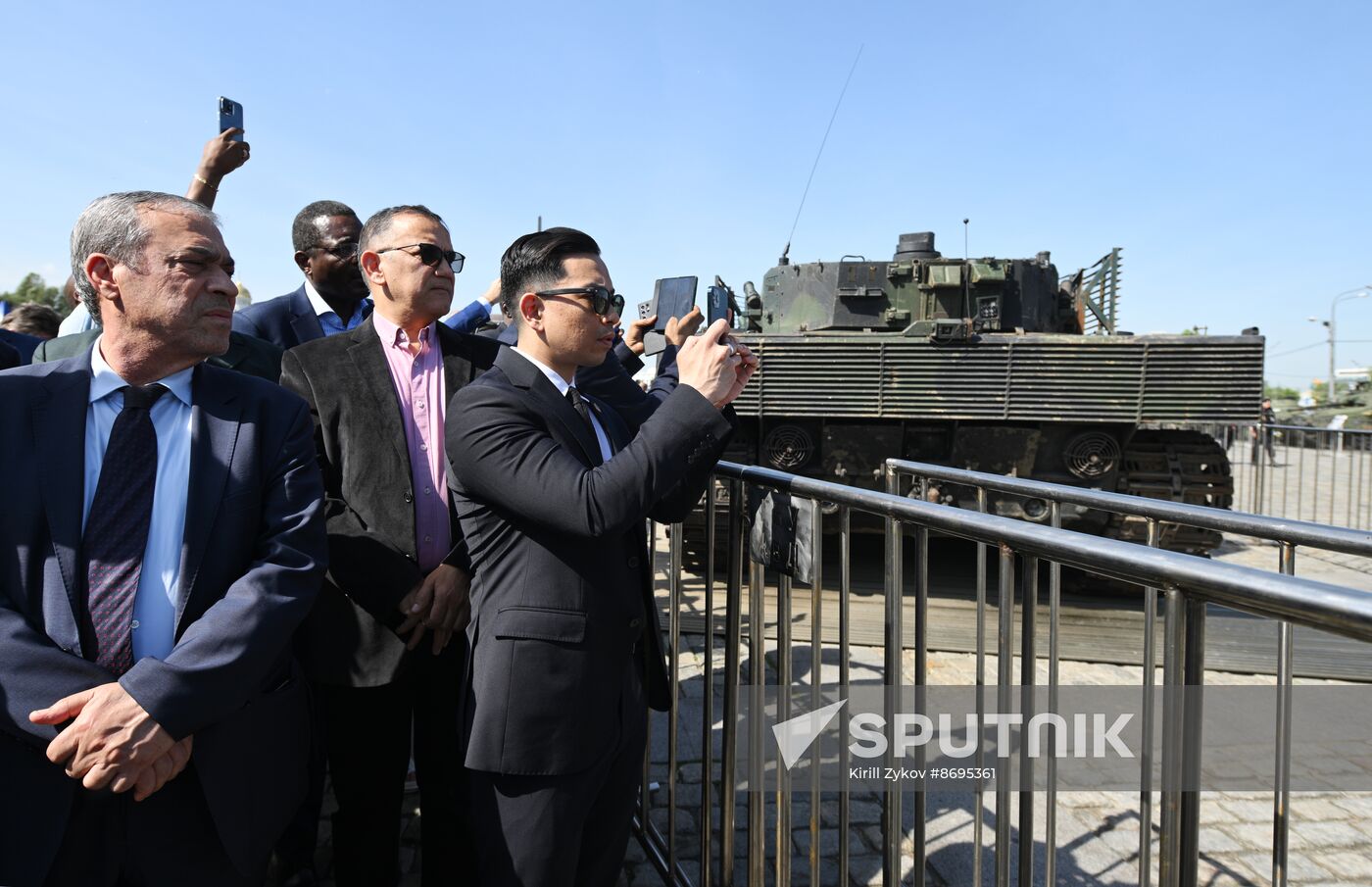 Russia Ukraine Captured Military Equipment Exhibition Diplomats