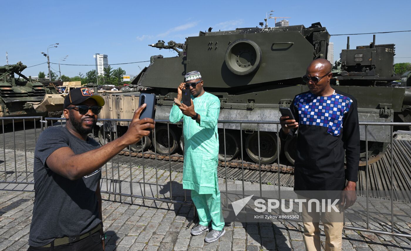 Russia Ukraine Captured Military Equipment Exhibition Diplomats