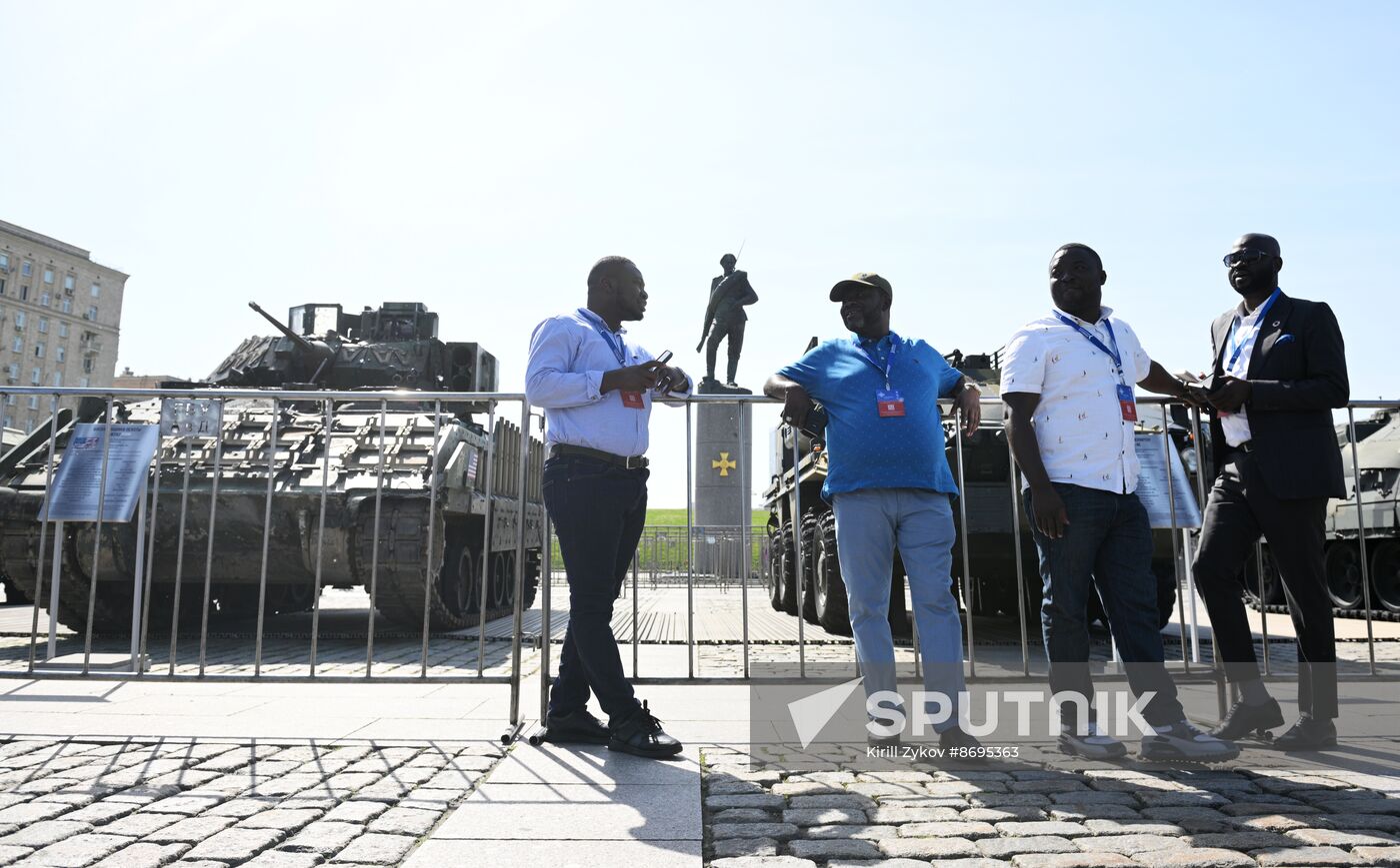 Russia Ukraine Captured Military Equipment Exhibition Diplomats