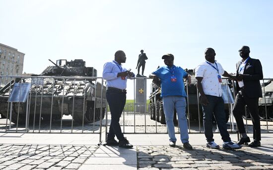 Russia Ukraine Captured Military Equipment Exhibition Diplomats