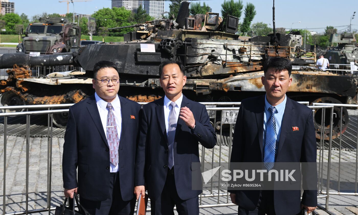 Russia Ukraine Captured Military Equipment Exhibition Diplomats
