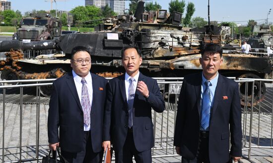 Russia Ukraine Captured Military Equipment Exhibition Diplomats