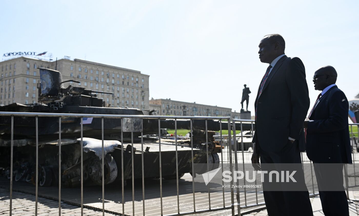 Russia Ukraine Captured Military Equipment Exhibition Diplomats