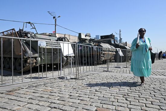 Russia Ukraine Captured Military Equipment Exhibition Diplomats