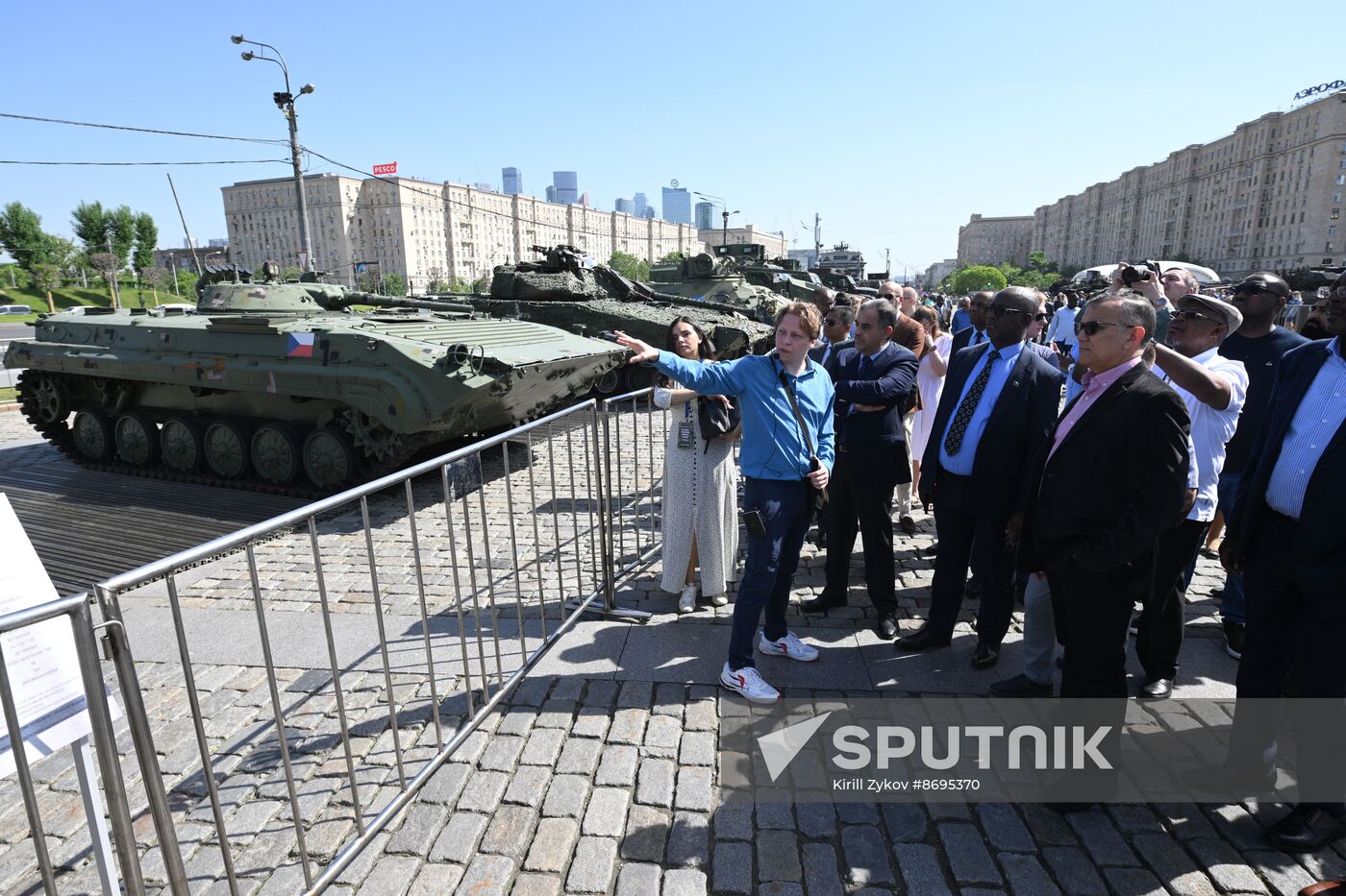 Russia Ukraine Captured Military Equipment Exhibition Diplomats