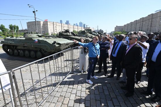 Russia Ukraine Captured Military Equipment Exhibition Diplomats