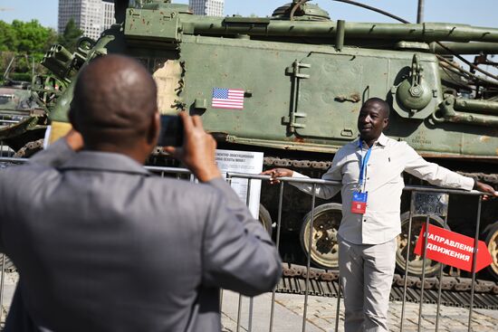 Russia Ukraine Captured Military Equipment Exhibition Diplomats