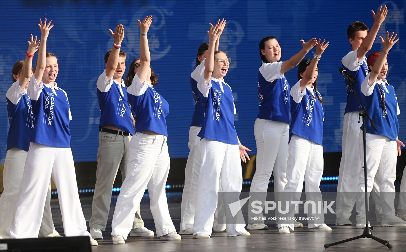 RUSSIA EXPO. Closing ceremony for Movement of the First Festival for Children and Youth
