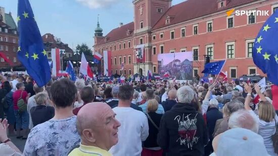 A rally in Warsaw in support of the ruling coalition