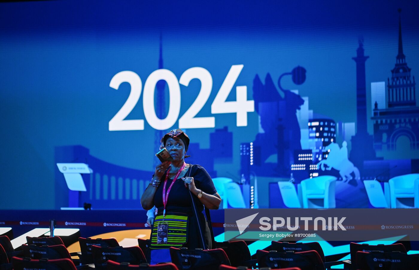 SPIEF-2024. Guests ahead of the plenary session