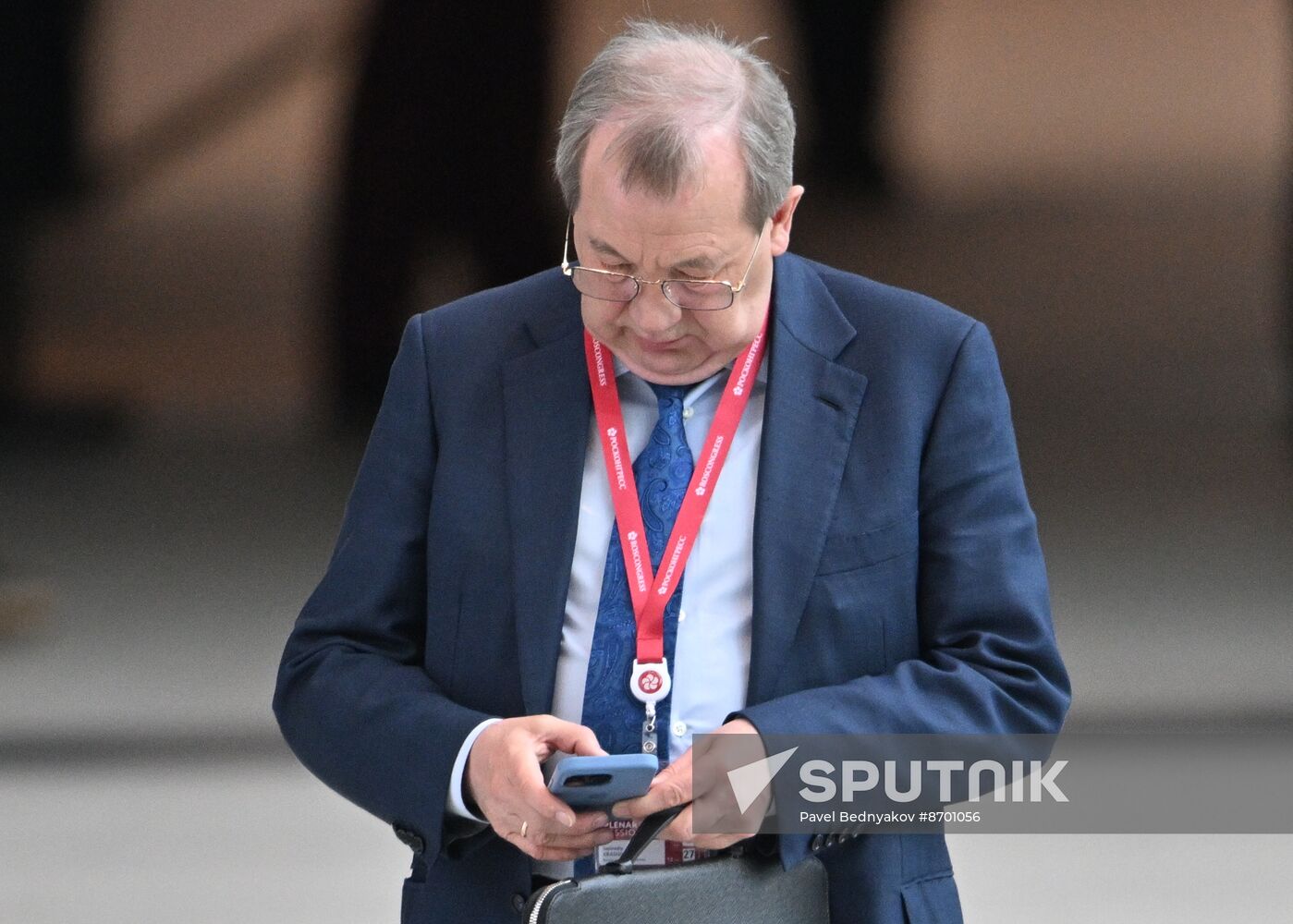 SPIEF-2024. Guests ahead of the plenary session