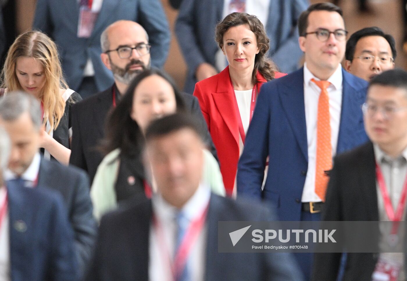 SPIEF-2024. Guests ahead of the plenary session