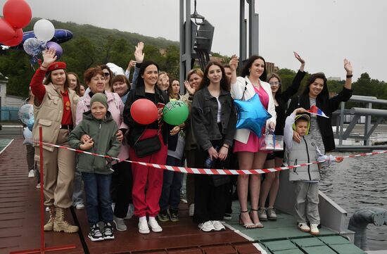 Russia Navy Submarine Petropavlovsk-Kamchatsky Exercise Welcoming