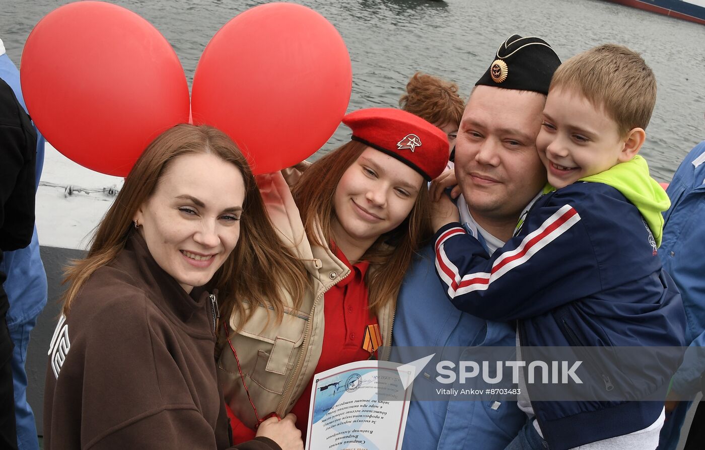 Russia Navy Submarine Petropavlovsk-Kamchatsky Exercise Welcoming