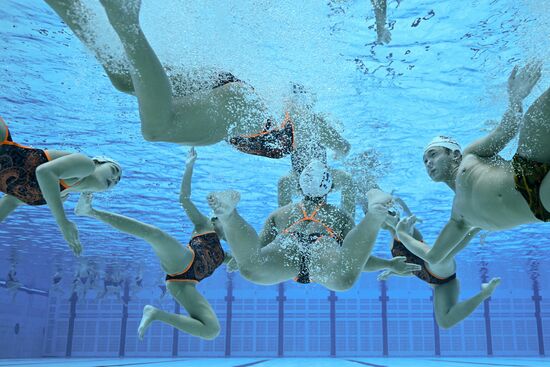 Russia BRICS Sports Games Artistic Swimming Training