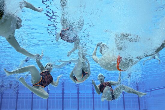 Russia BRICS Sports Games Artistic Swimming Training