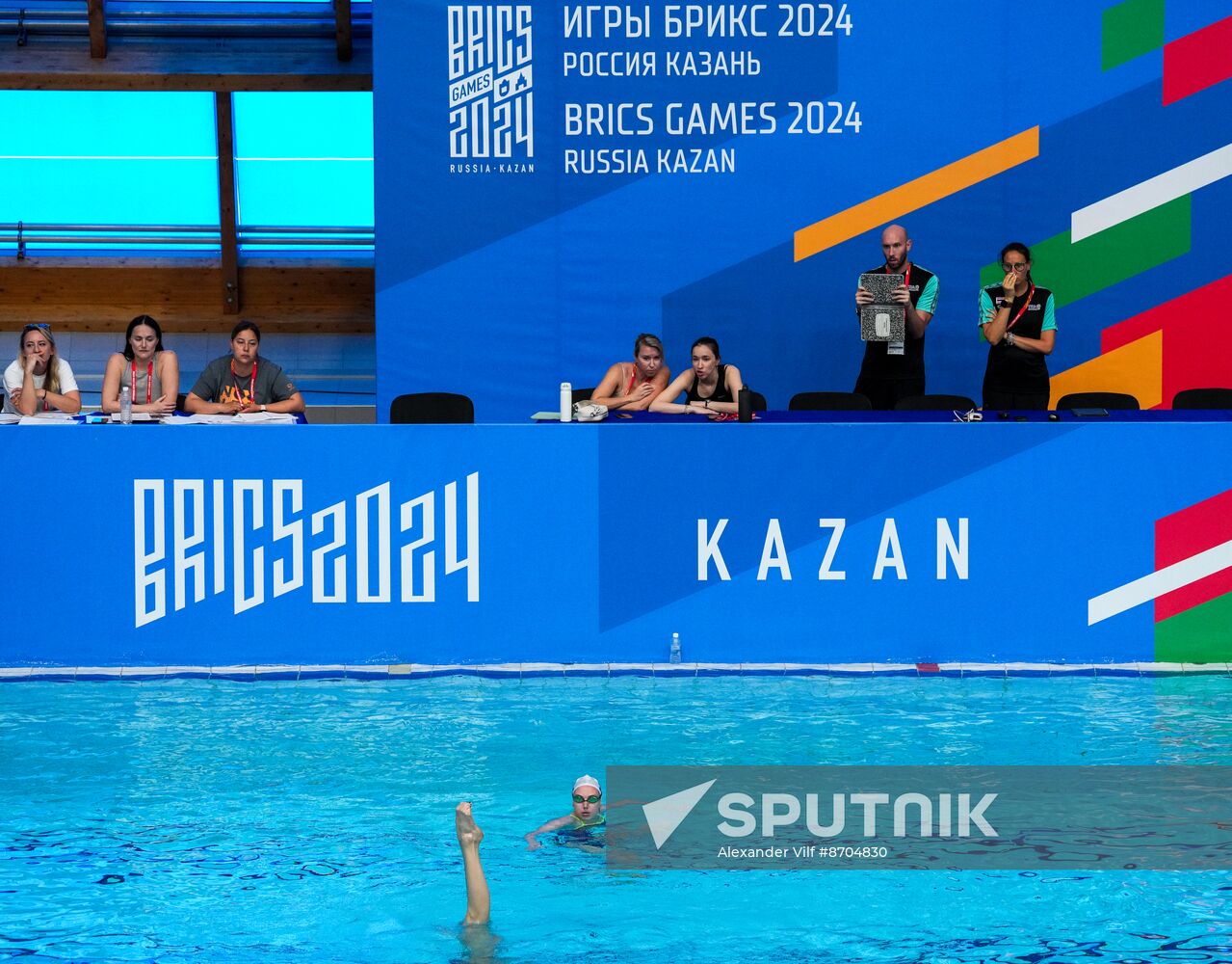 Russia BRICS Sports Games Artistic Swimming Training