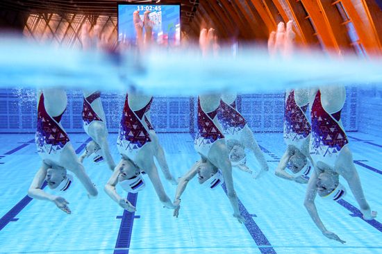 Russia BRICS Sports Games Artistic Swimming Training