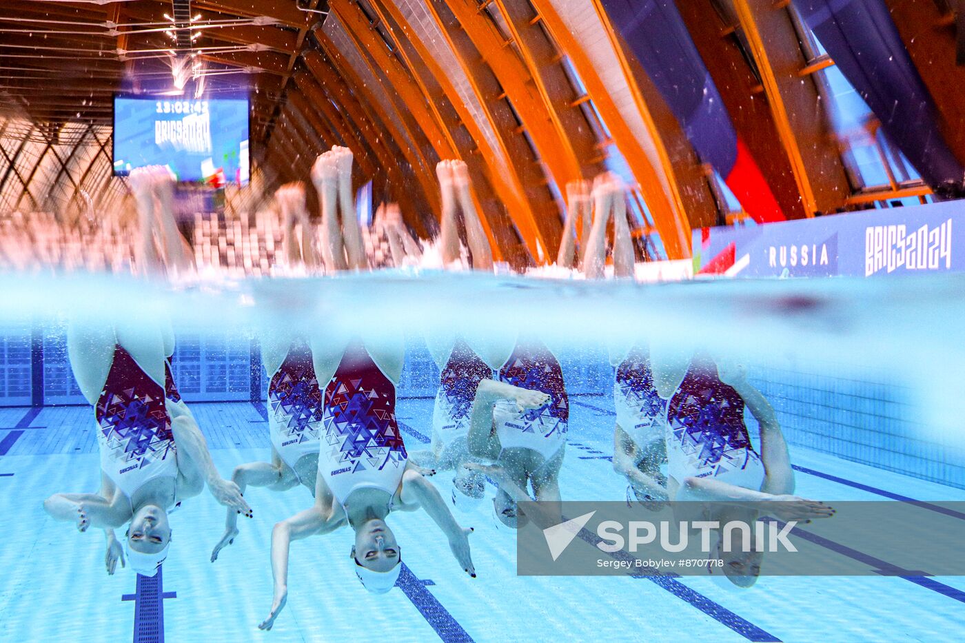 Russia BRICS Sports Games Artistic Swimming Training
