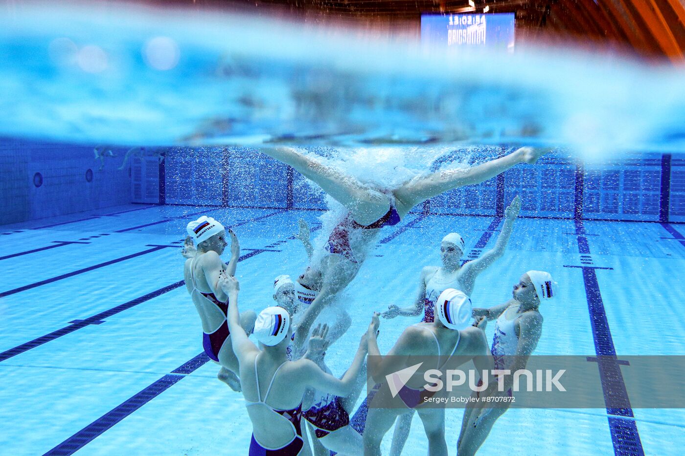 Russia BRICS Sports Games Artistic Swimming Training