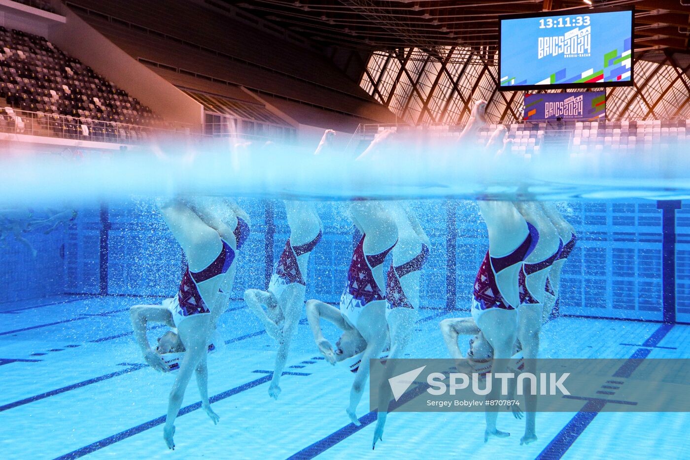 Russia BRICS Sports Games Artistic Swimming Training