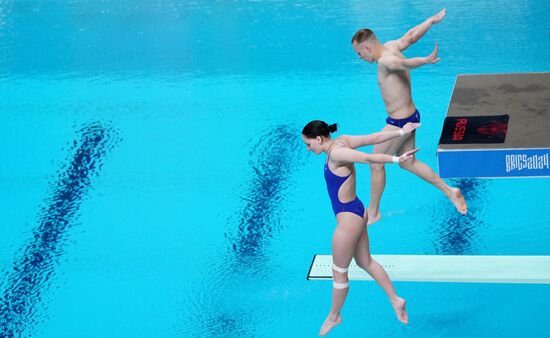 Russia BRICS Sports Games Diving Springboard 3m Synchronized Jumps Mixed