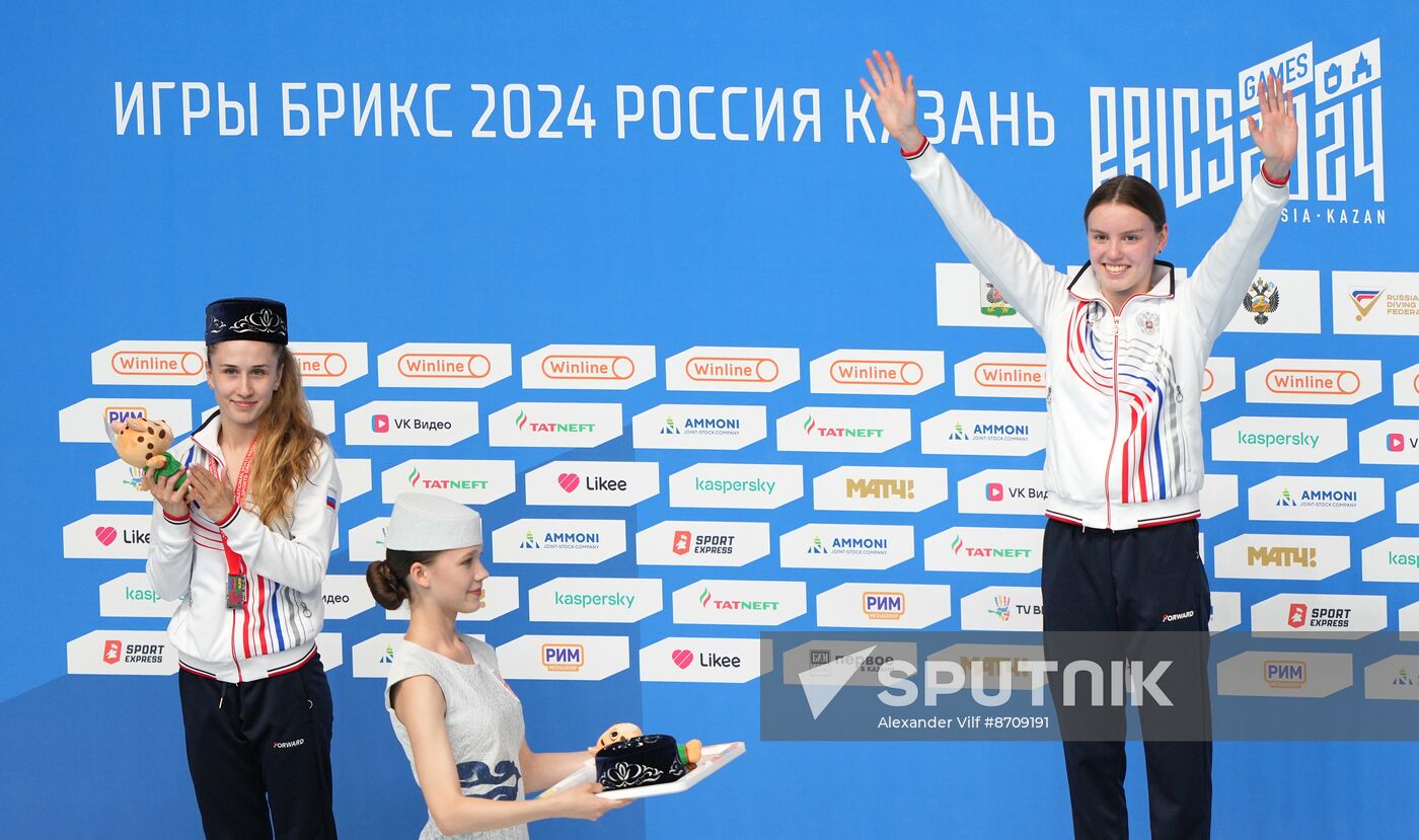 Russia BRICS Sports Games Diving Awarding Ceremony