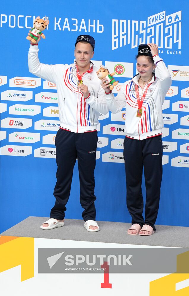 Russia BRICS Sports Games Diving Awarding Ceremony