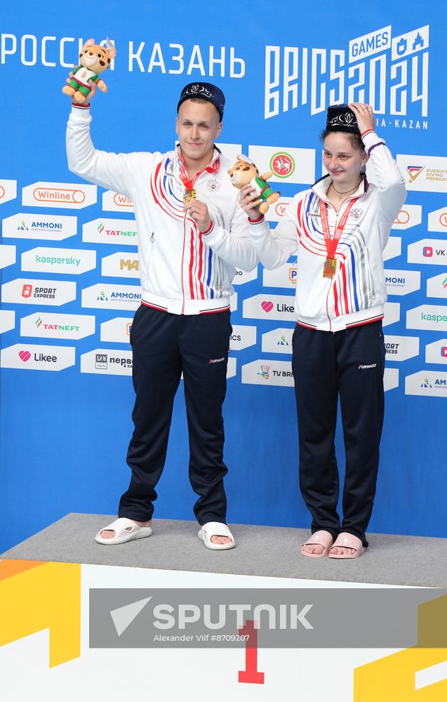 Russia BRICS Sports Games Diving Awarding Ceremony