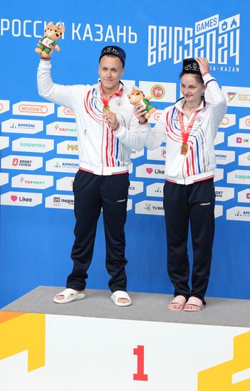 Russia BRICS Sports Games Diving Awarding Ceremony