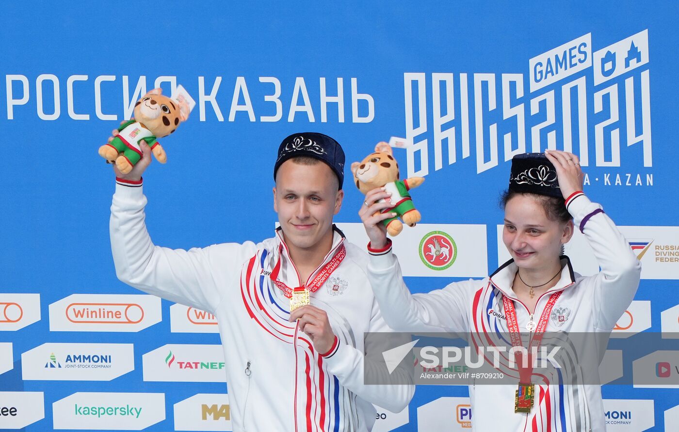 Russia BRICS Sports Games Diving Awarding Ceremony