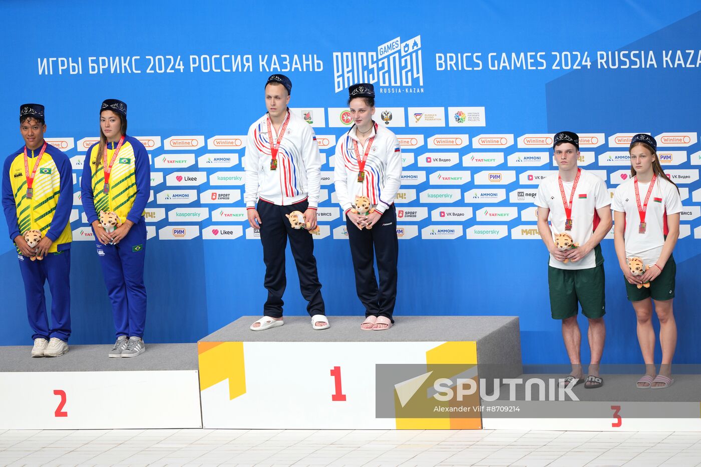 Russia BRICS Sports Games Diving Awarding Ceremony