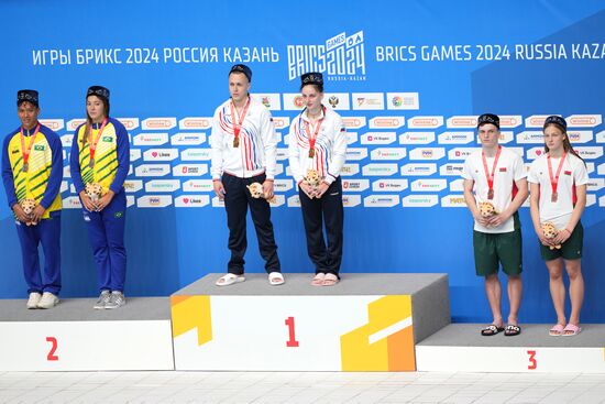 Russia BRICS Sports Games Diving Awarding Ceremony