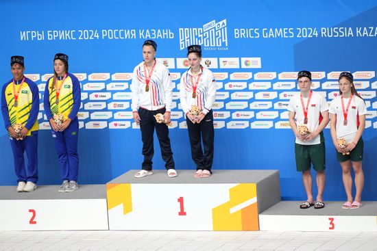 Russia BRICS Sports Games Diving Awarding Ceremony