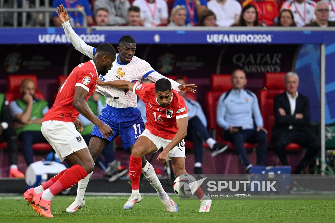 Russia Soccer Euro 2024 Austria - France