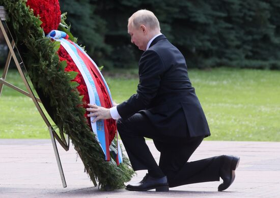 Russia Putin WWII Memory and Sorrow Day