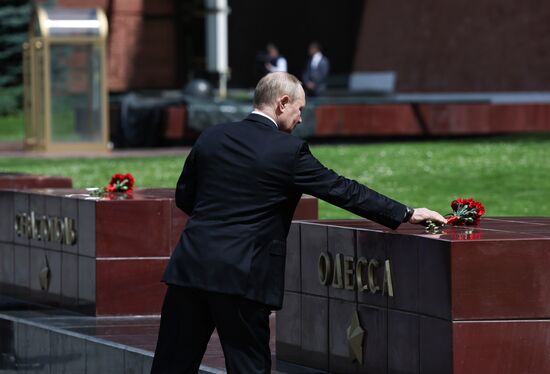 Russia Putin WWII Memory and Sorrow Day