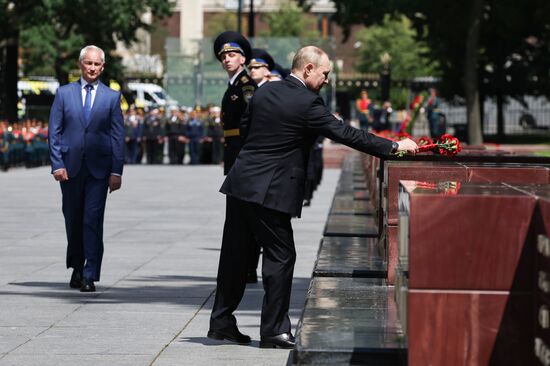 Russia Putin WWII Memory and Sorrow Day